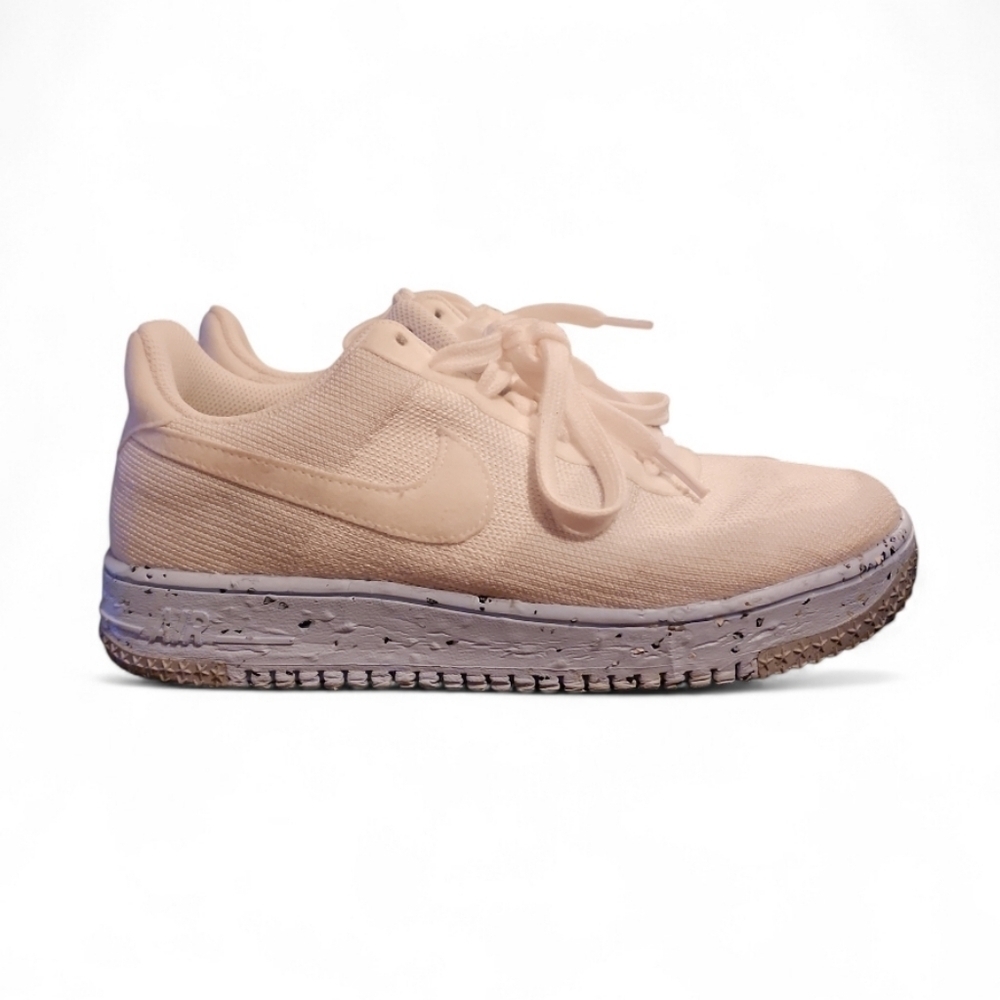 Nike Women's Air Force 1 Crater Flyknit White/White-Pure Platinum Size US 8.5